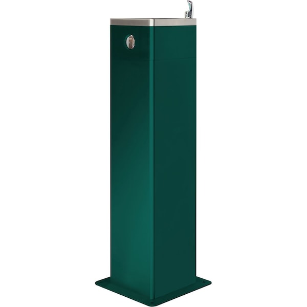 Global Industrial Outdoor Pedestal Drinking Fountain, Green Powder Coat 761223GN - main